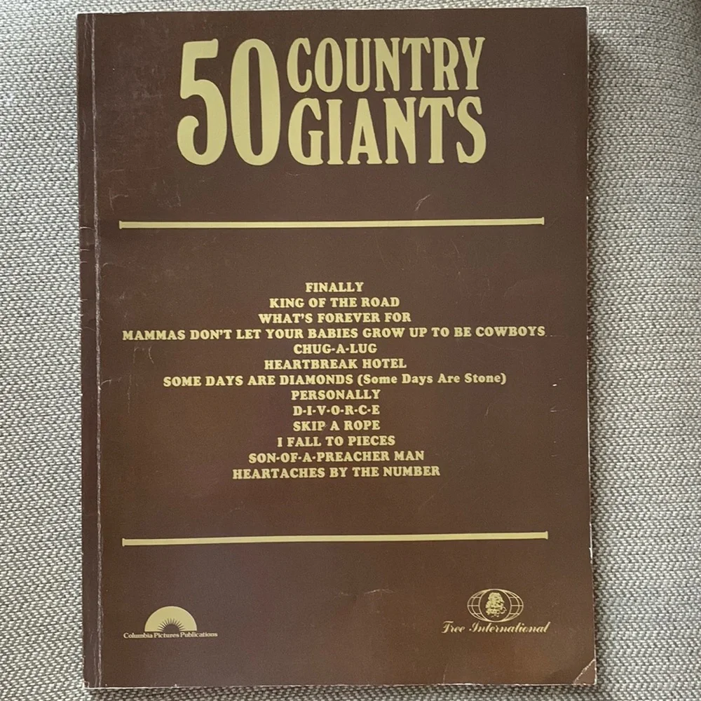 50 country giants songbook famous songs 1983 Columbia Pictures music lyrics EUC